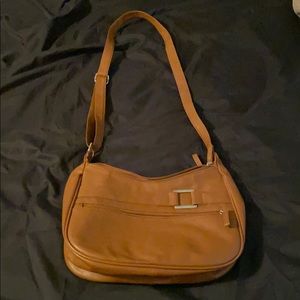 Brown leather purse, cross body